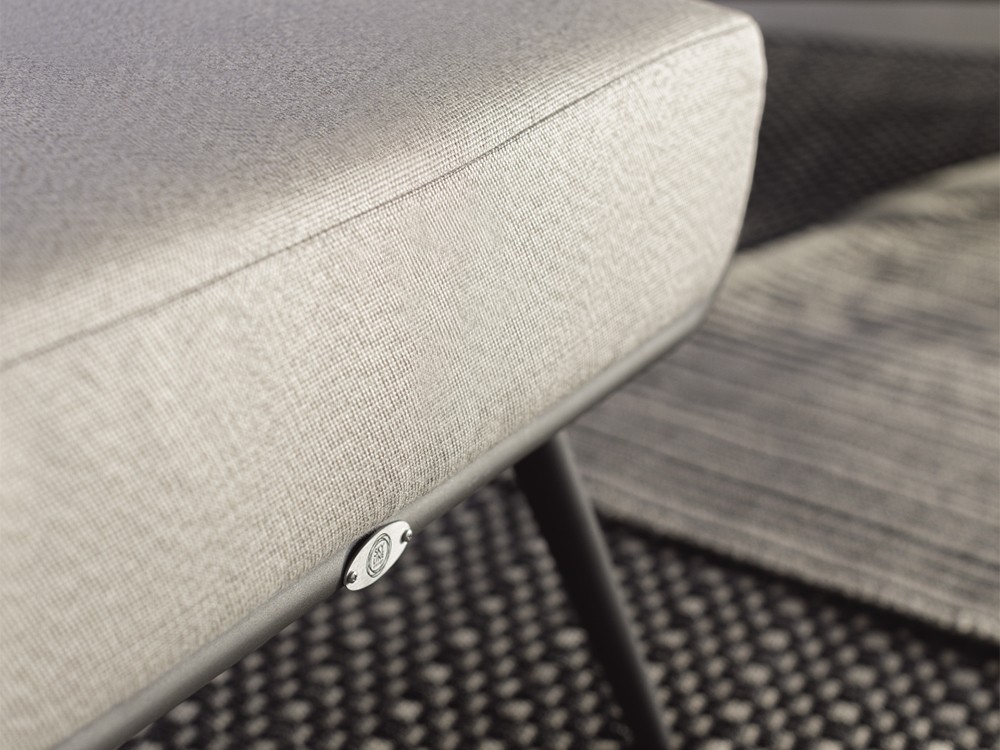 Otomán de aluminio y cuerda trenzada Serpent de Skyline Design - 6