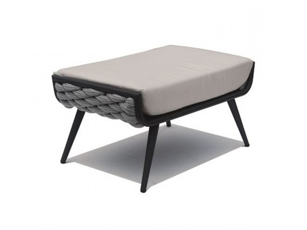 Otomán de aluminio y cuerda trenzada Serpent de Skyline Design - 2