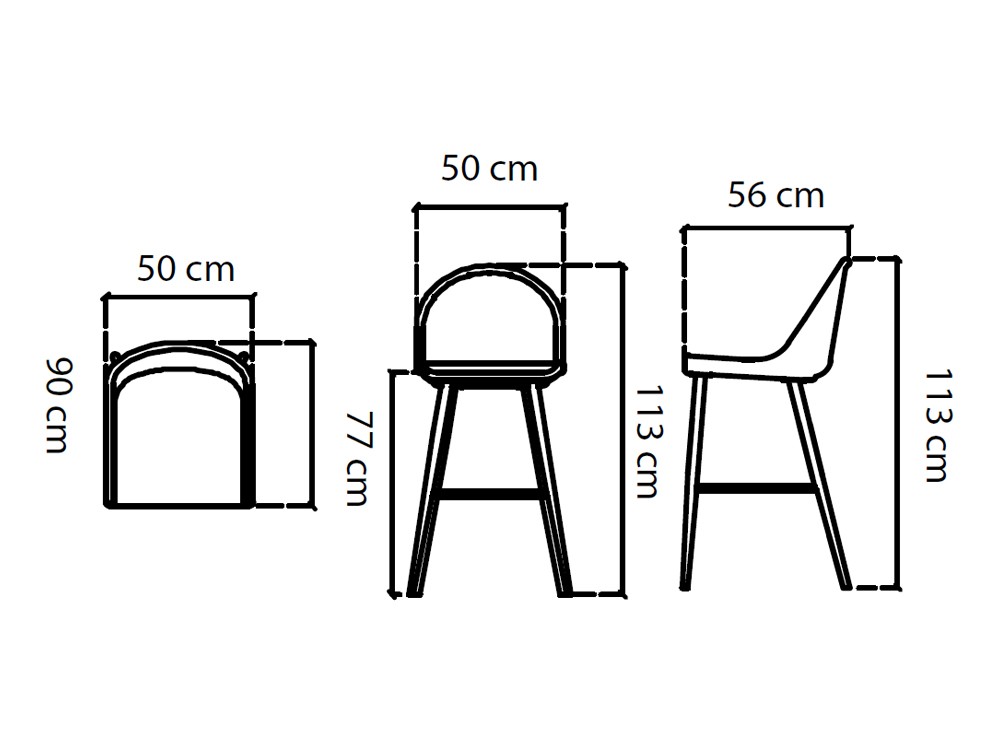 Taburete de aluminio y cuerda trenzada con asiento tapizado Serpent de Skyline Design - 3