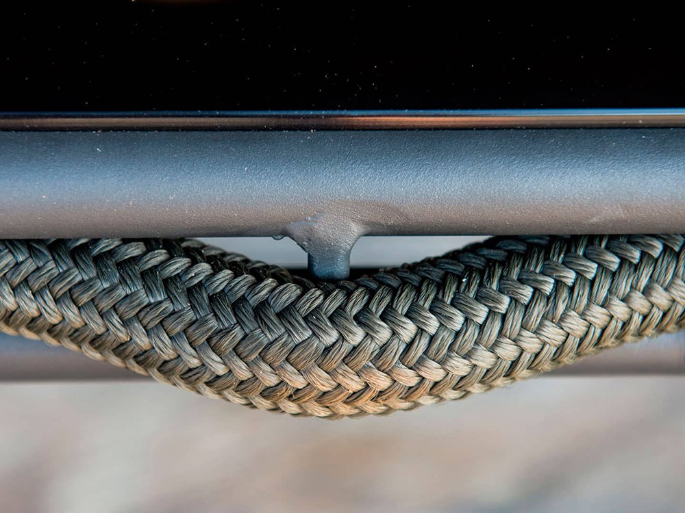 Tumbona doble de aluminio y cuerda trenzada con colchonetas tapizadas Serpent de Skyline Design - 6