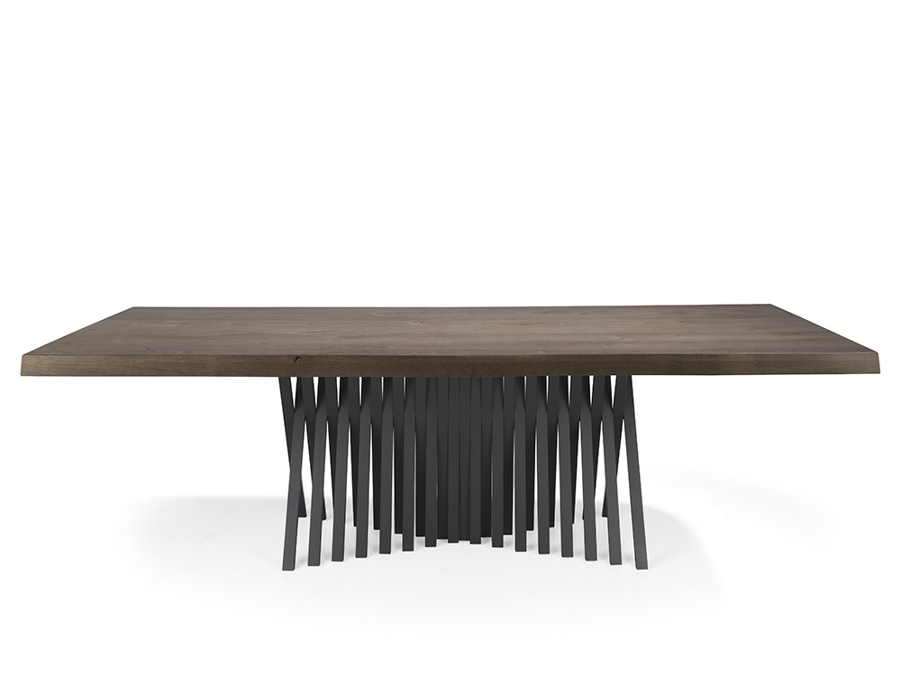 Mesa Alf con base de metal negro Fix Wood de Mobles Nacher - 2