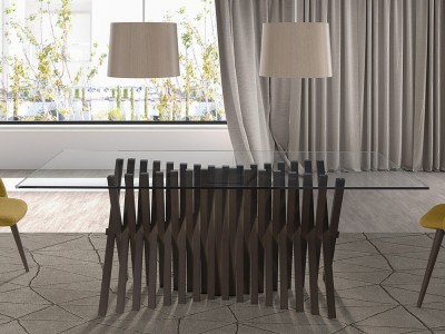 Mesa de comedor Alf Fix Glass de Nacher