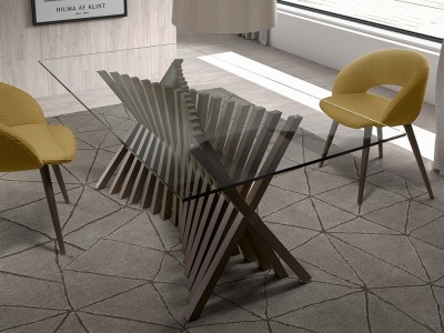 Mesa de comedor Alf Fix Glass de Nacher