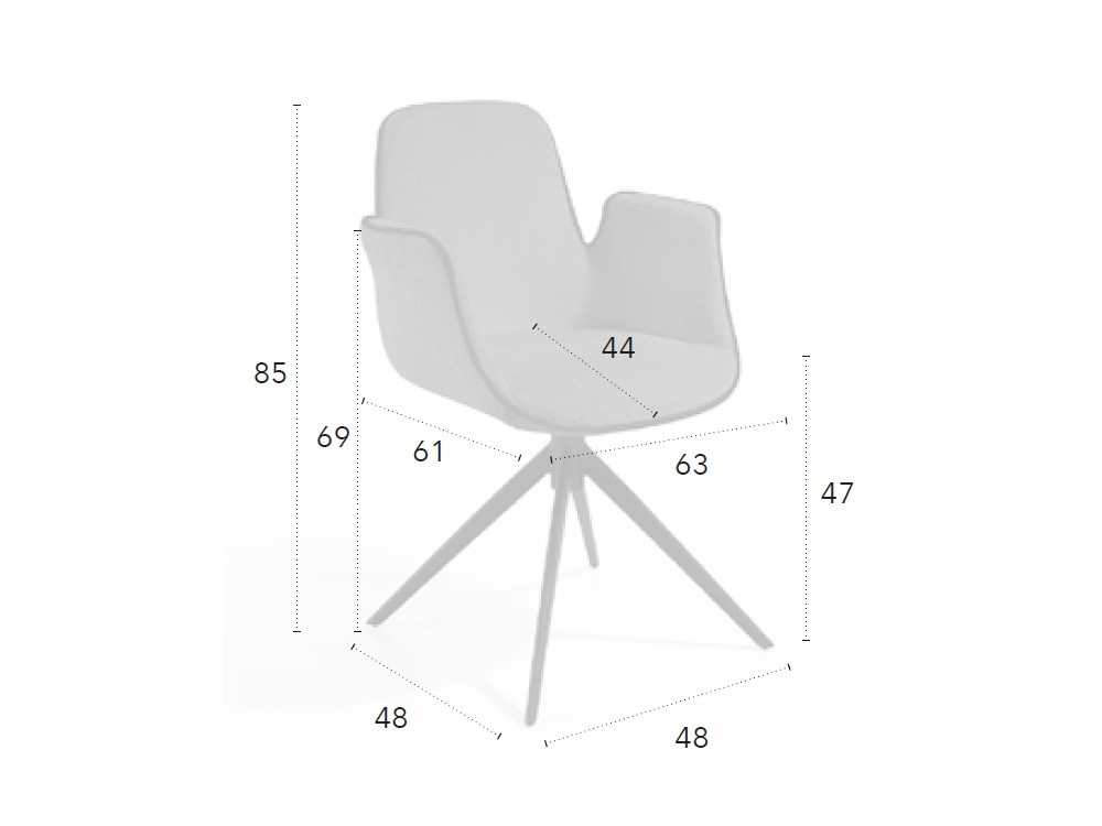 Silla giratoria Beatle C CH Design de Mobles Nacher - 3