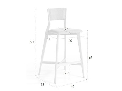 Taburete alto Leger CH Design Nacher - 6