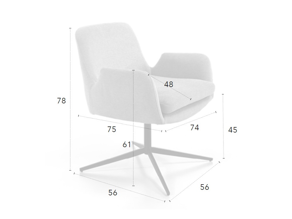 Butaca giratoria Rose CH Design Nacher - 6