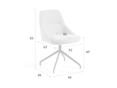 Silla giratoria Abby CH Design Nacher - 4