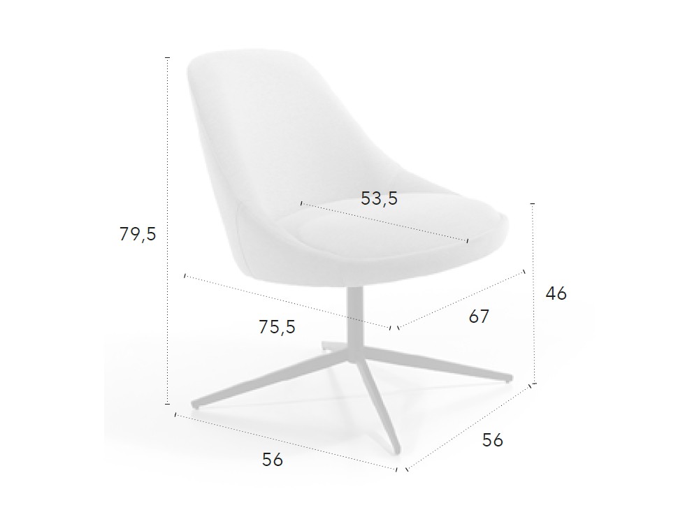 Butaca giratoria Hoyko Lounge CH Design Nacher - 4