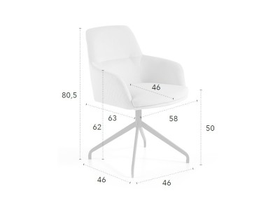 Silla giratoria Roger CH Design Nacher - 9
