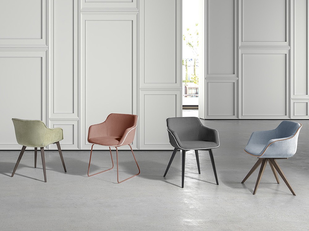 Silla Jax F con patas trineo CH Design  de Mobles Nacher - 2