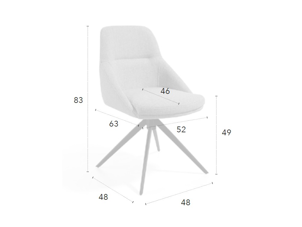 Silla giratoria Abby C CH Design de Mobles Nacher - 3