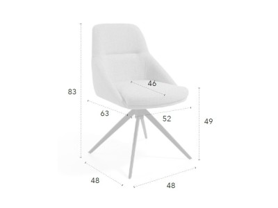 Silla giratoria Abby C CH Design de Mobles Nacher - 3