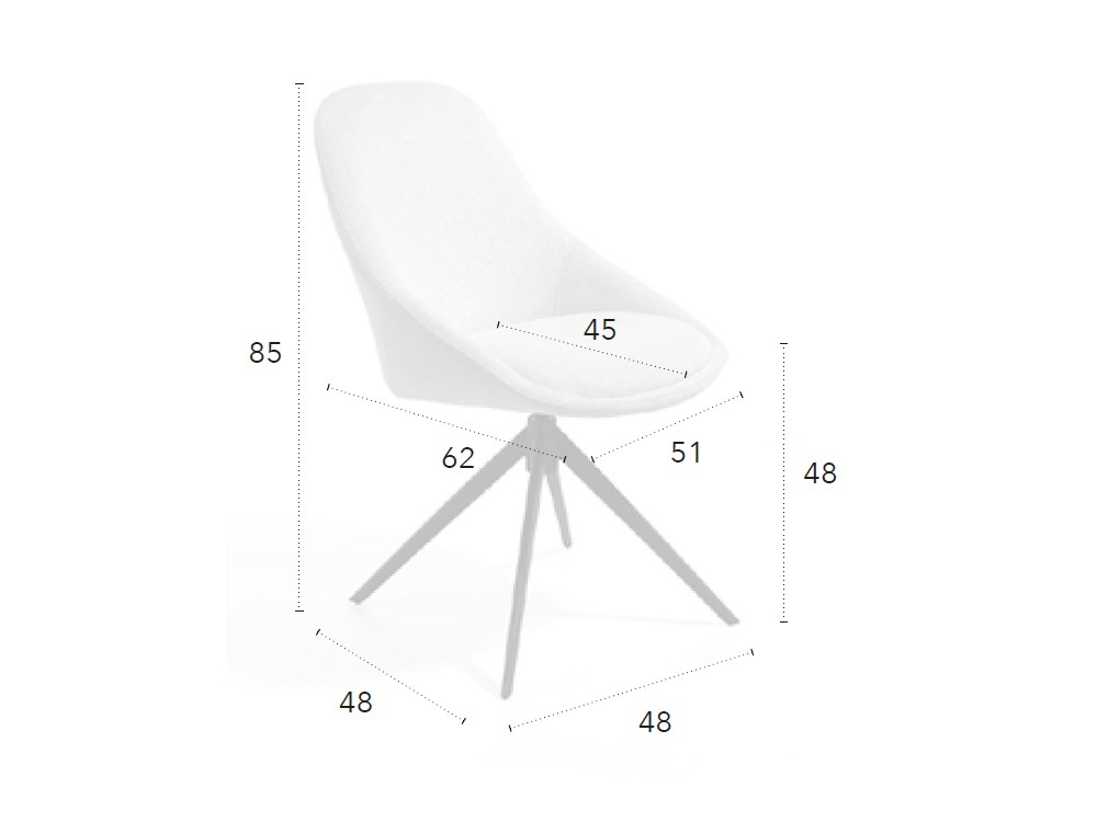 Silla giratoria Chiara C CH Design de Mobles Nacher - 3