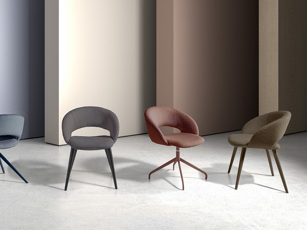 Silla giratoria Ozzy B Bouclé CH Design de Mobles Nacher - 4