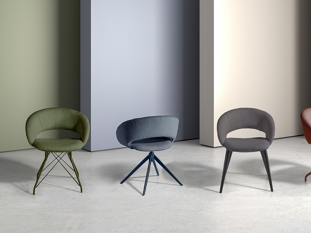 Silla giratoria Ozzy D Bouclé CH Design de Mobles Nacher - 5