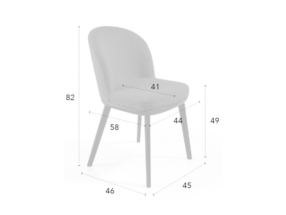 Silla Wendy A Bouclé CH Design de Mobles Nacher - 3