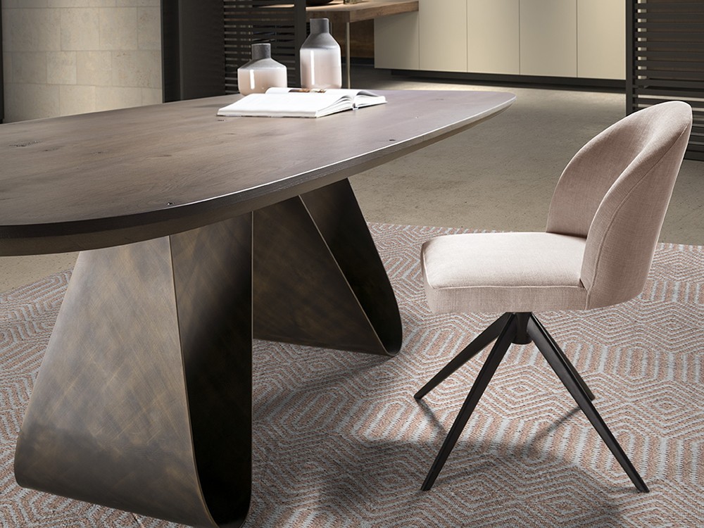 Silla giratoria Wendy C Bouclé CH Design de Mobles Nacher - 2