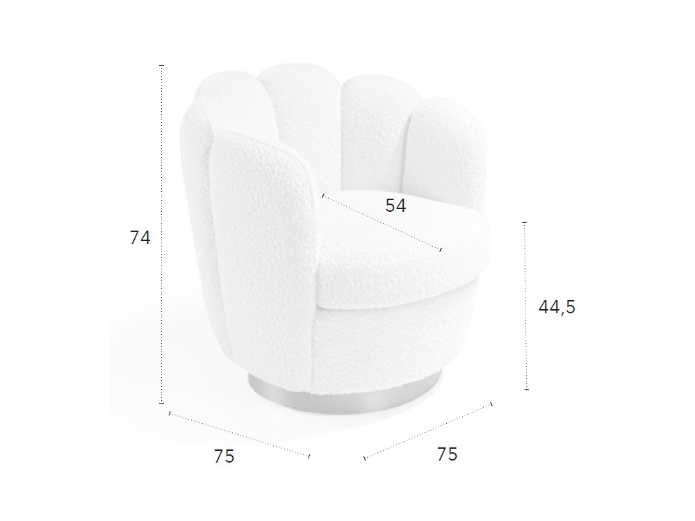 Sillón Tonbo Bouclé CH Design de Mobles Nacher - 3