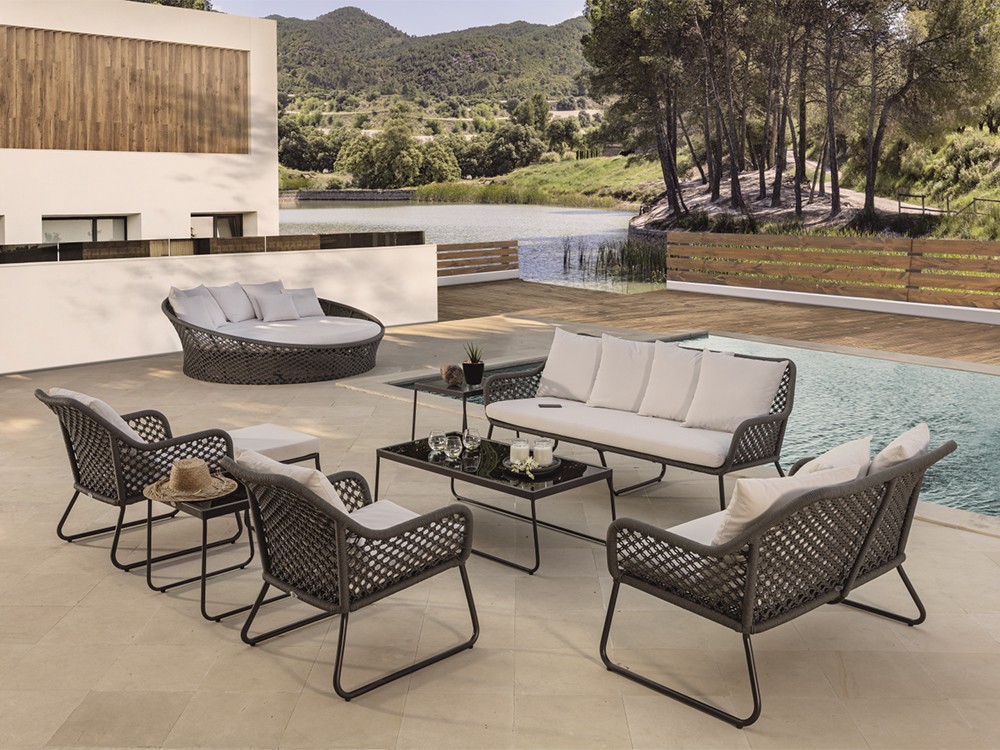 Mesa de centro Moma con sobre de cristal de Skyline Design - 3