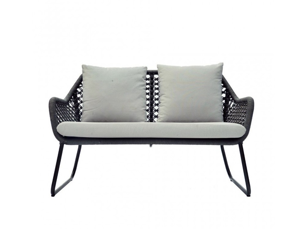 Sofá para exterior de aluminio y cuerda trenzada Moma de skyline design - 3