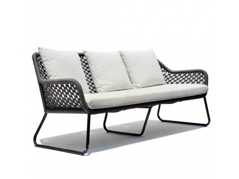 Sofá para exterior de aluminio y cuerda trenzada Moma de skyline design - 4
