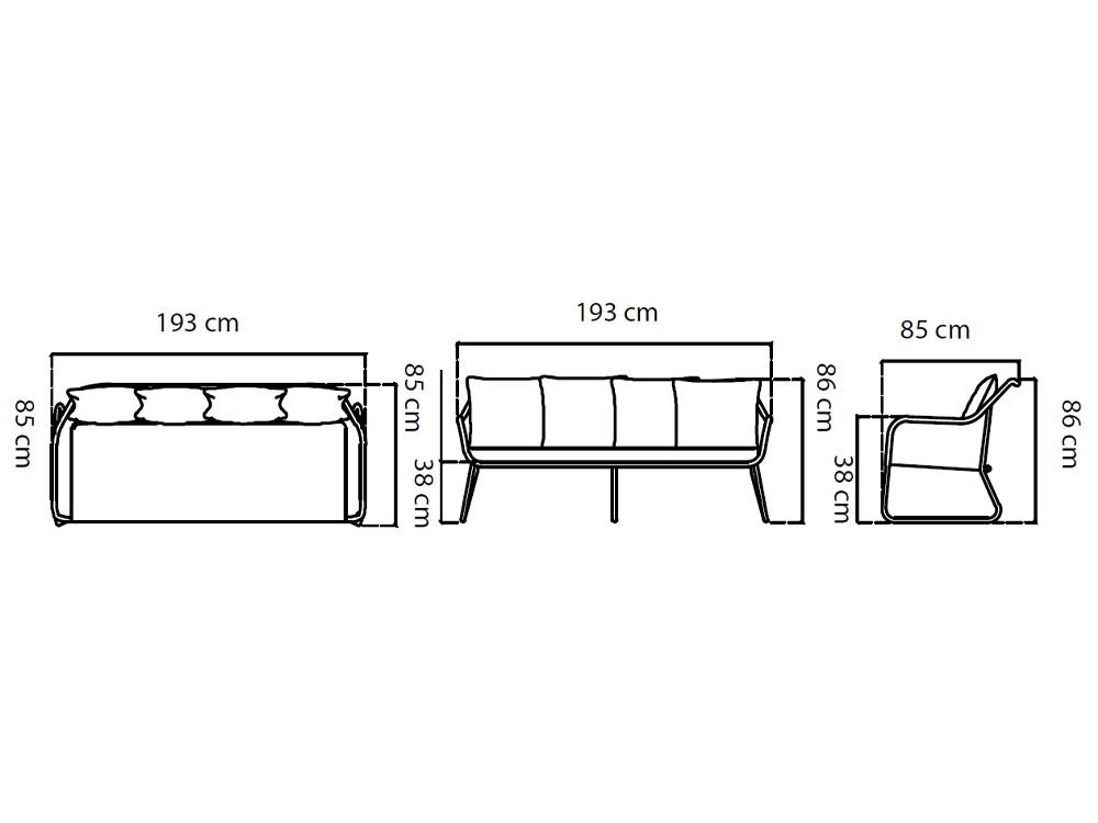 Sofá para exterior de aluminio y cuerda trenzada Moma de skyline design - 8