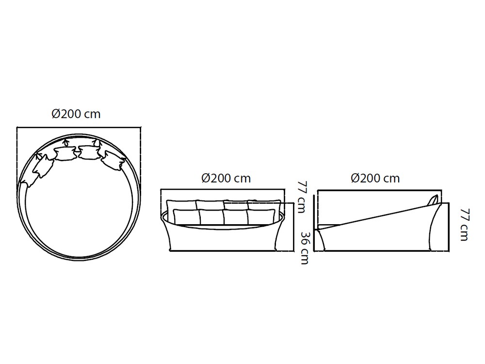 Daybed redonda Moma de Skyline Design - 7