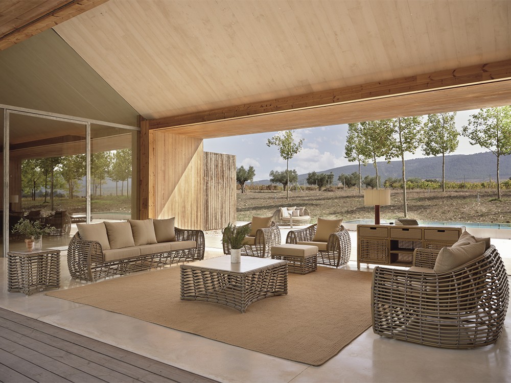 Sillón de exterior de fibras sintética trenzada Ruby Skyline Design - 4