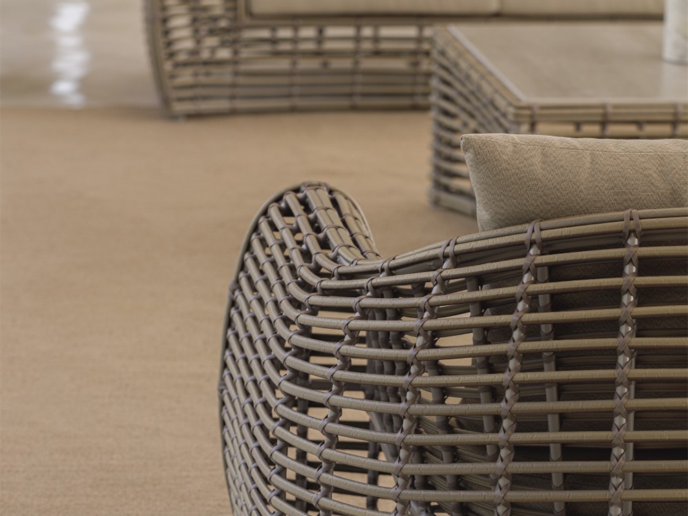 Sillón de exterior de fibras sintética trenzada Ruby Skyline Design - 5