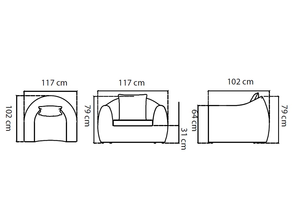 Sillón de exterior de fibras sintética trenzada Ruby Skyline Design - 3