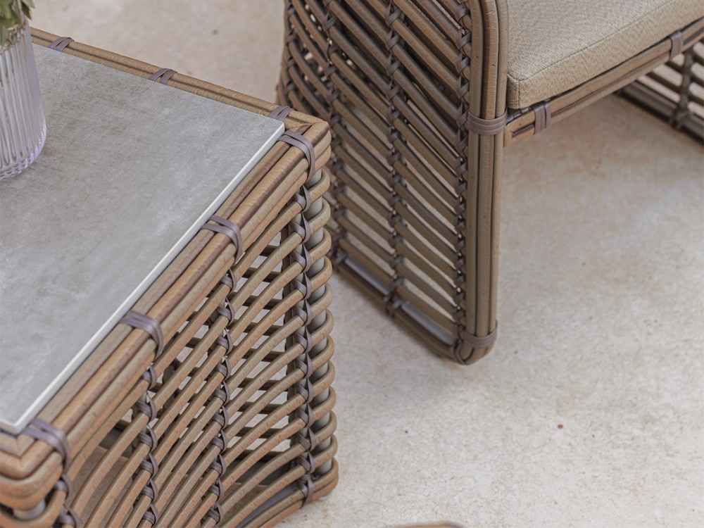 Mesa auxiliar de fibra sintética y dekton Ruby Skyline Design - 5