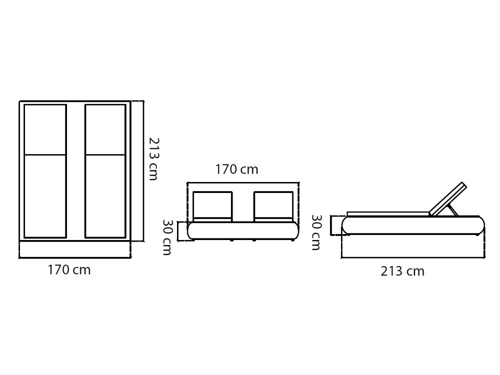 Tumbona doble reclinable de fibra sintética trenzada Ruby Skyline Design - 3