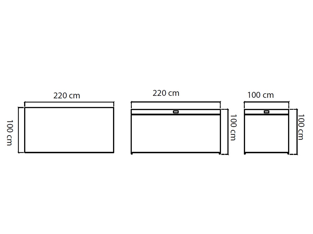 Baúl para exterior de fibra sintética trenzada Ruby Skyline Design - 3