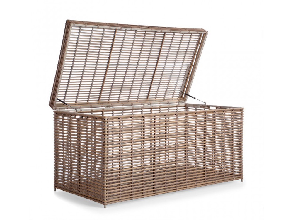 Baúl para exterior de fibra sintética trenzada Ruby Skyline Design - 1