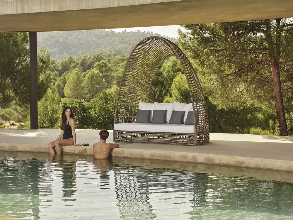 Daybed sofá de fibra trenzada Surabayana de Skyline Design - 6