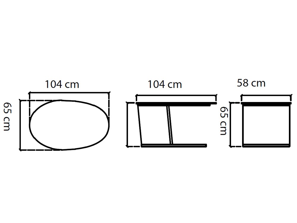 Mesa auxiliar de fibra sintética trenzada y dekton Surabayana Skyline Design - 3