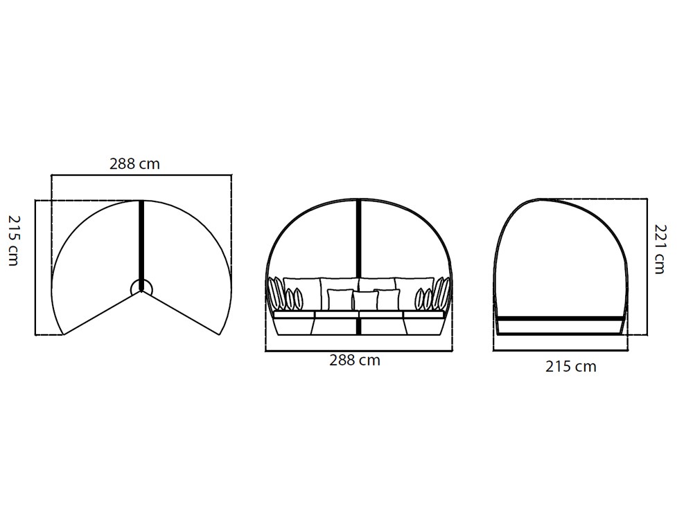 Daybed de fibra sintética trenzada Sunday Skyline Design - 5