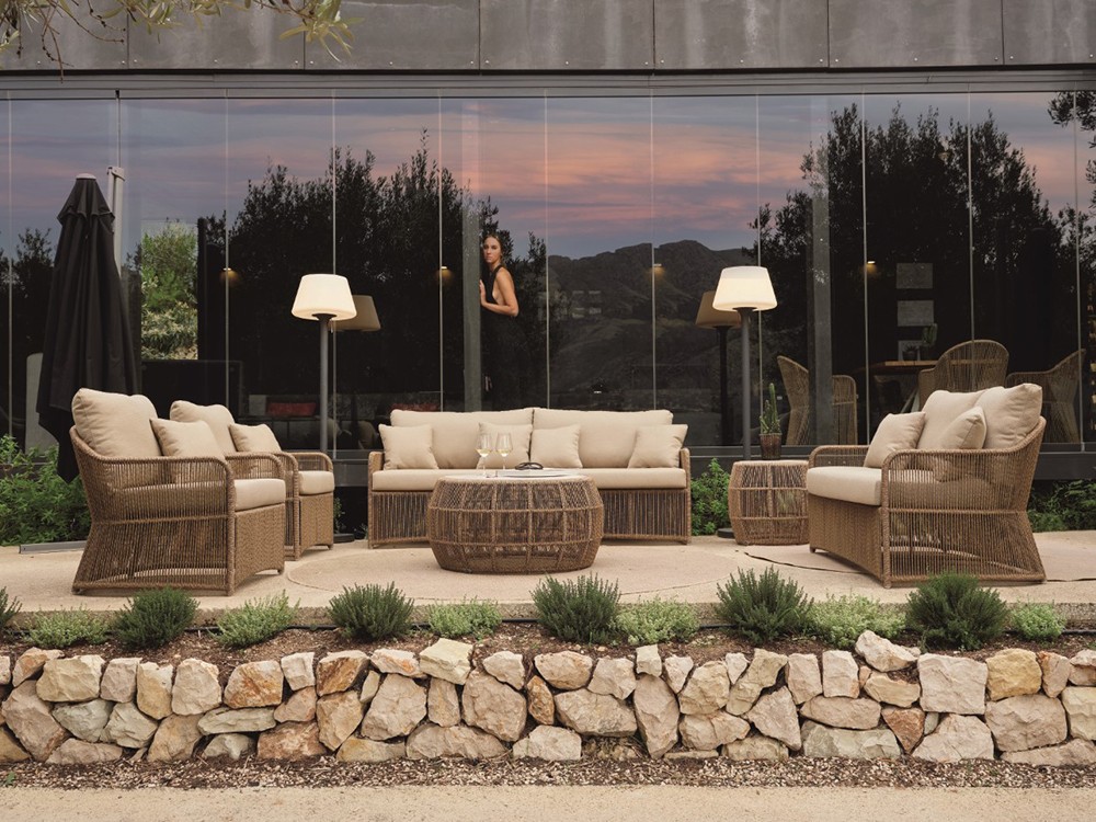 Sillón de fibra sintética trenzada Calixto Skyline Design - 5