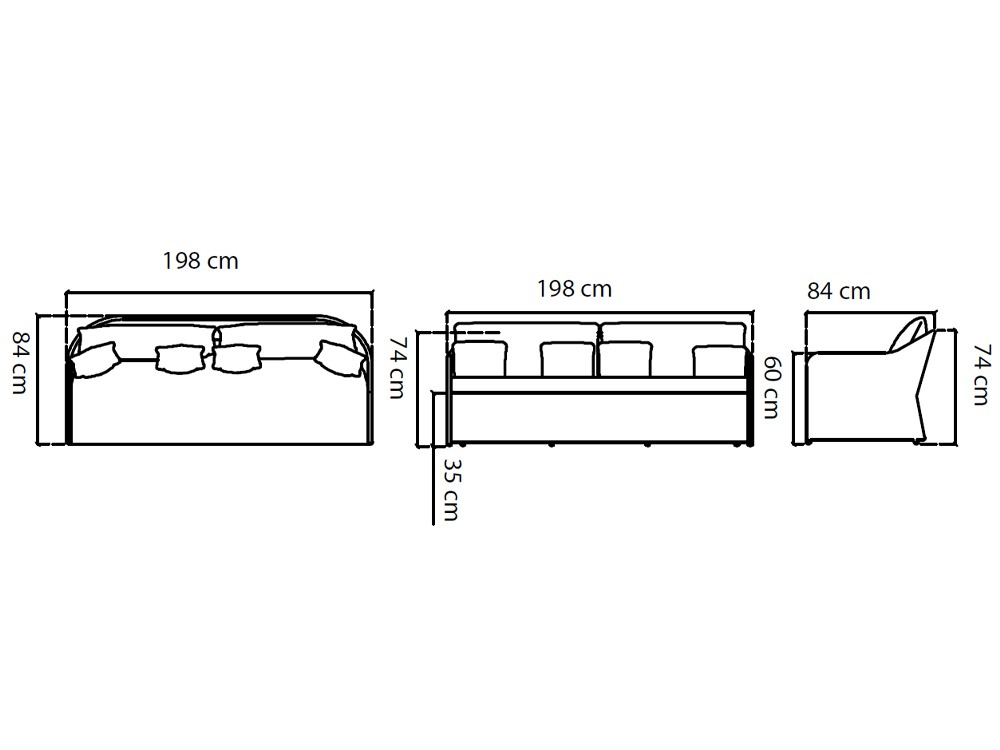 Sofá de dos o tres plazas de fibra sintética trenzada Calixto de Skyline Design - 5