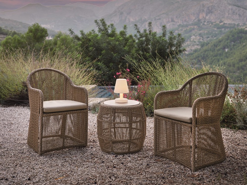 Silla de fibra sintética trenzada Calixto de Skyline Design - 1