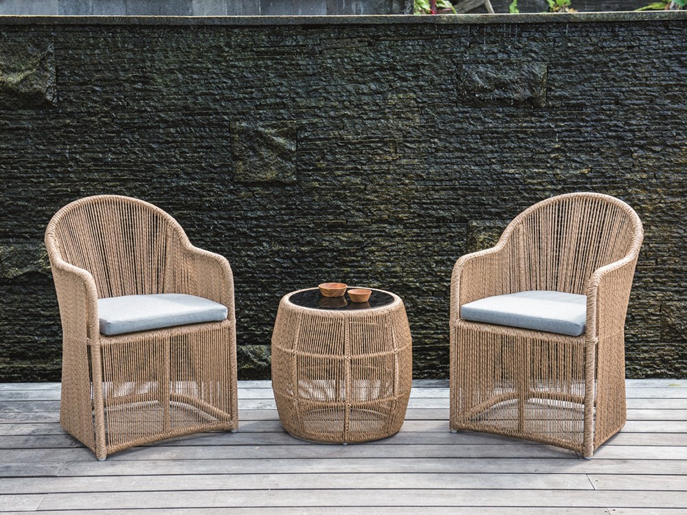 Silla de fibra sintética trenzada Calixto de Skyline Design - 4