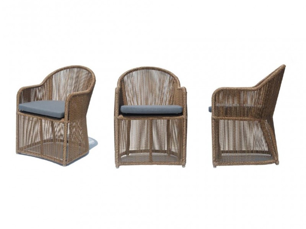 Silla de fibra sintética trenzada Calixto de Skyline Design - 5