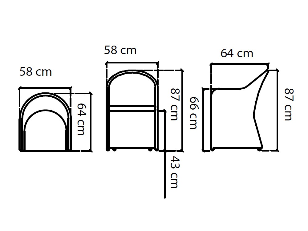 Silla de fibra sintética trenzada Calixto de Skyline Design - 3