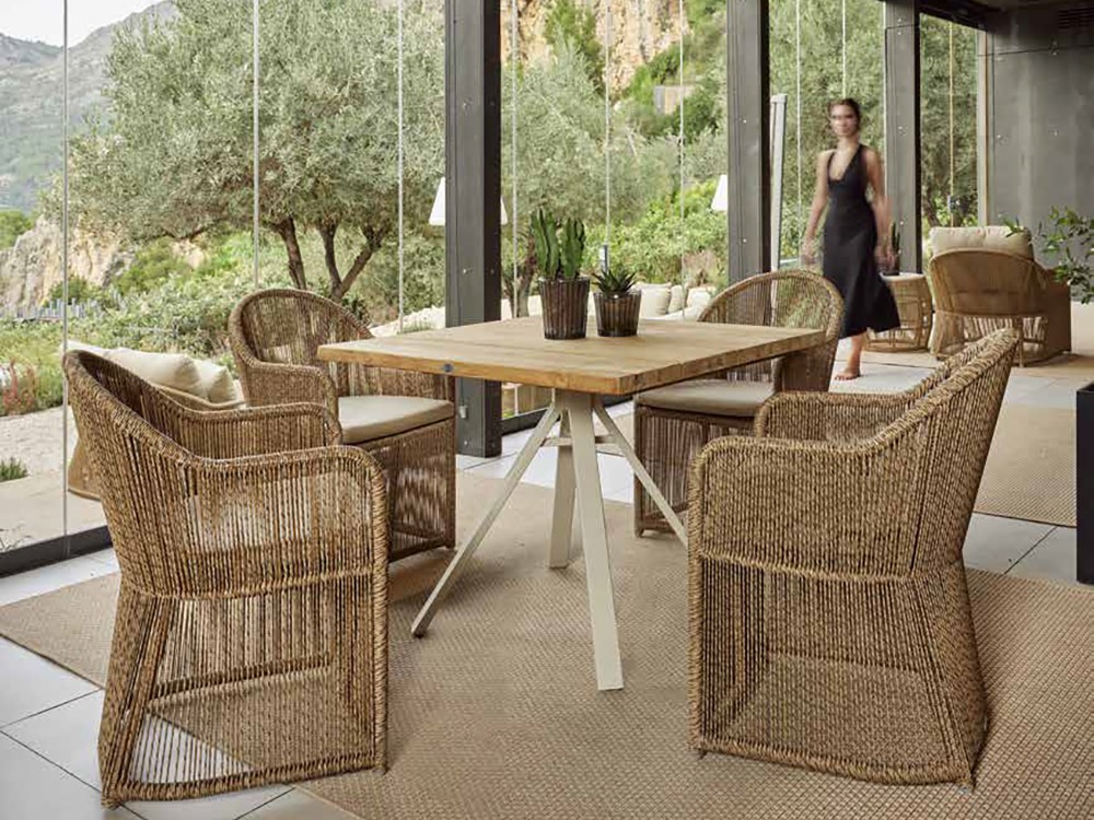 Silla de fibra sintética trenzada Calixto de Skyline Design - 6