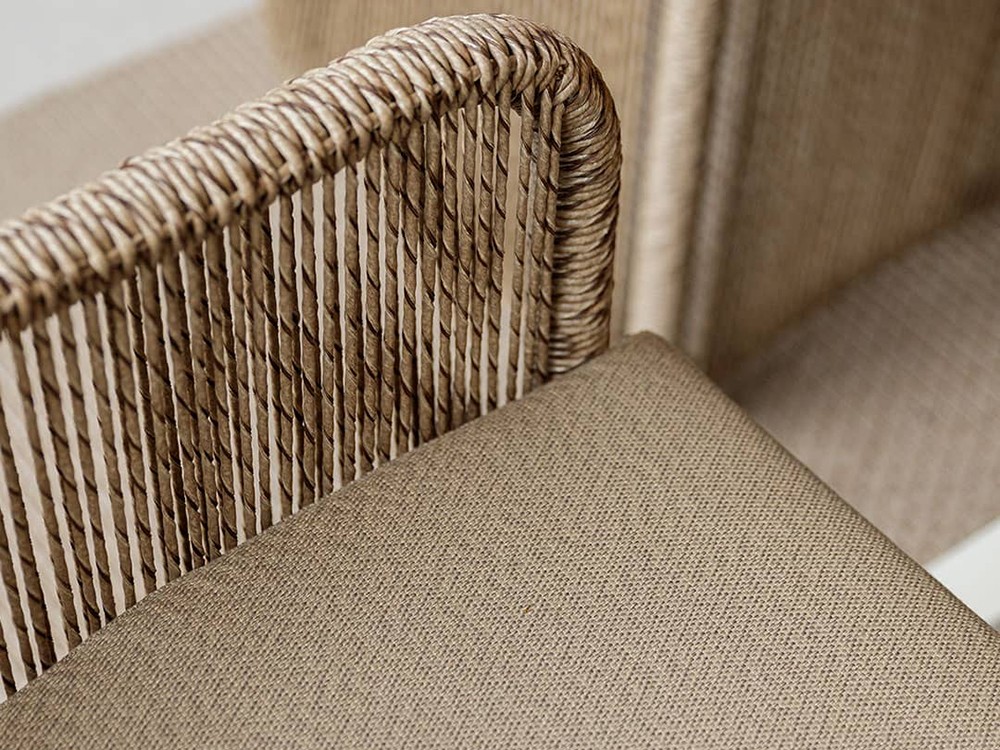 Silla de fibra sintética trenzada Calixto de Skyline Design - 8
