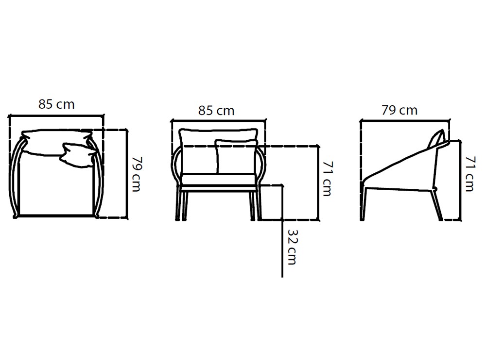 Sillón Rodona de cuerda trenzada y aluminio Skyline Design - 3