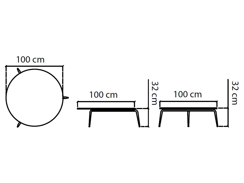 Mesa de centro Rodona de aluminio y dekton de Skyline Design - 5