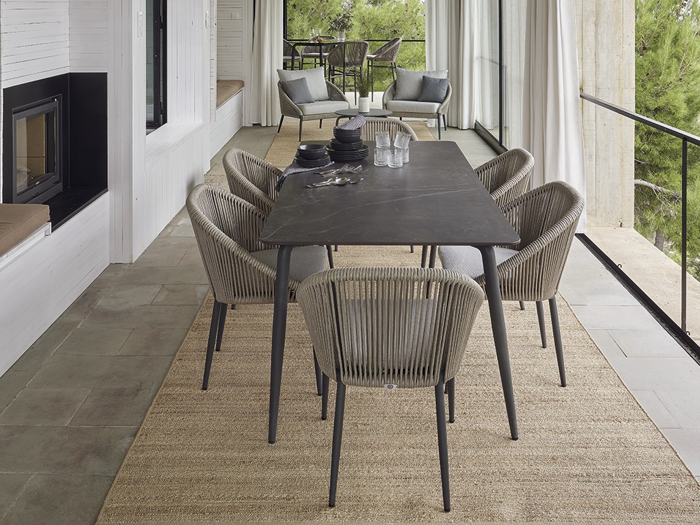 Mesa Rodona de aluminio y dekton de Skyline Design - 6