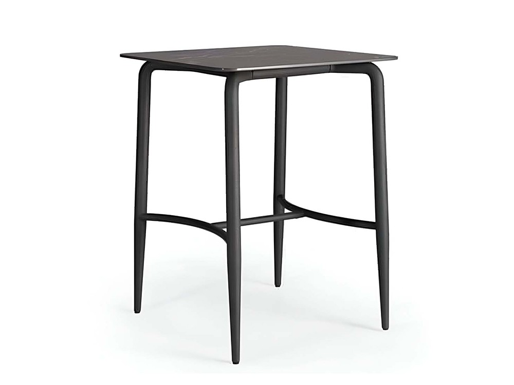 Mesa alta Rodona de aluminio y dekton Skyline Design - 2