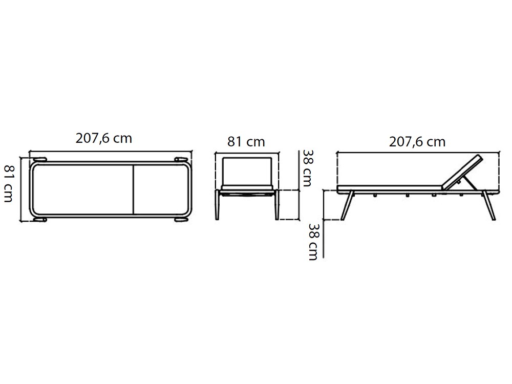 Tumbona Rodona de aluminio Skyline Design - 3